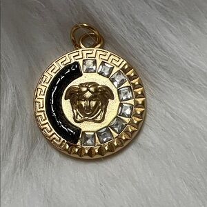 Versace Gold and Black Medusa Pendant